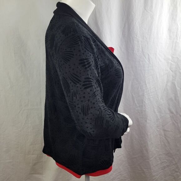 Carol Rose Open Front‎ Black Cardigan - Picture 4 of 7